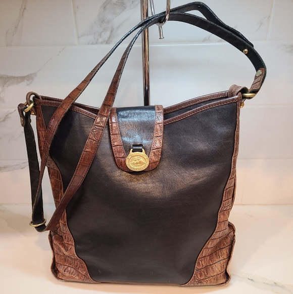 Brahmin Handbags - Brahmin Black and Tan Shoulder Bag